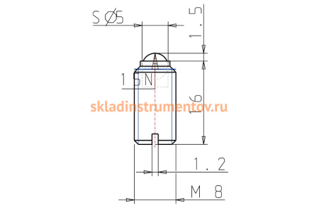 Пружинный фиксатор KIPP 50шт K0309.08