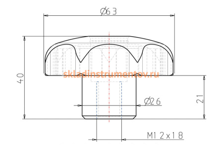 Звездообразная рукоятка KIPP K0155.512