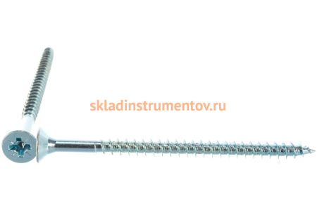 Универсальные шурупы для дерева, ДСП, ДВП Зубр оцинкованные, PZ, 6,0x90мм, ТФ1, 70 штук 4-300371-60-090