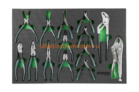 Набор шарнирно-губцевого инструмента в ложементе EVA 560х400мм 14 предметов Jonnesway P82714SV 49293