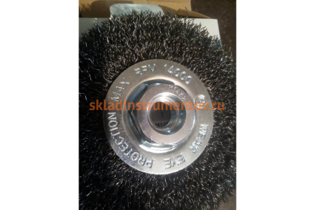 Щетка дисковая цилиндрическая с гофрированной стальной проволокой Мастер 071 (100 мм; М14) Профоснастка 20107001
