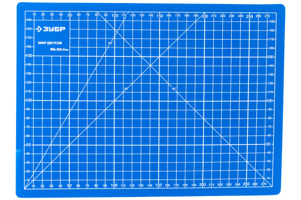 Непрорезаемый коврик Зубр Эксперт 3 мм цвет синий 300x220 мм 09903 Непрорезаемый коврик Зубр Эксперт 3 мм цвет синий 300x220 мм 09903