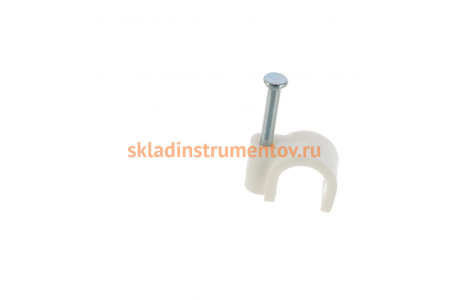 Электроустановочные скобы СИБРТЕХ 8 мм, круглый профиль, 50 шт 47518