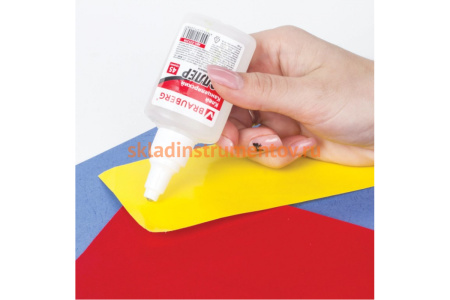 Клей-роллер BRAUBERG канцелярский для бумаги, картона, 45 г 225208