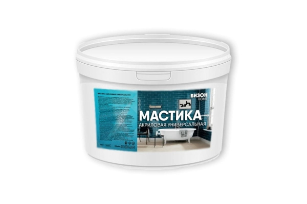 Универсальная акриловая мастика Бизон 15 кг 904315