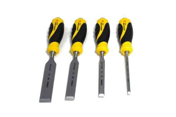 Набор из 4 плоских стамесок с ручкой NAREX SUPER 2009 LINE PROFI 6, 12, 20, 26 мм 860600