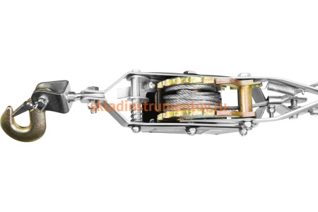 Ручная рычажная лебедка СИБИН тросовая 2т 3м 43125-2