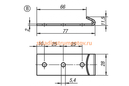 Накидная защелка со скобой KIPP K0045.2641351.9254771