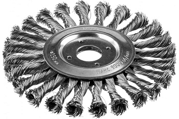 Щетка дисковая (150х22 мм; плетеные пучки стальной проволоки 0.5 мм) ЗУБР 35190-150_z02