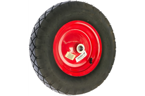 Колесо пневматическое 4.00-8 (390 мм; втулка 95 мм; подшипник 20 мм) для тачек WB 120D, WB 200D, WB 300D Tsunami D0KB8A4AIR40002
