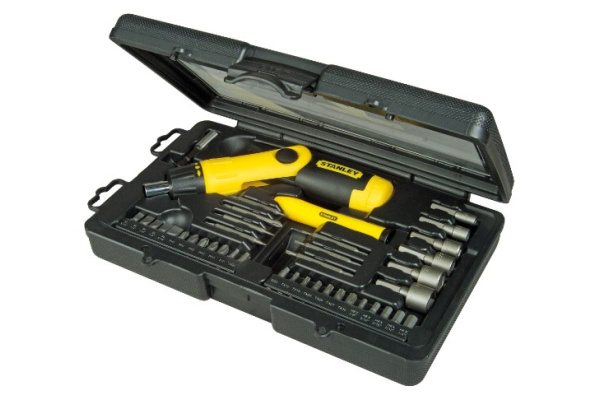 Отвертка со вставками 38 предметов в футляре Stanley 0-63-038