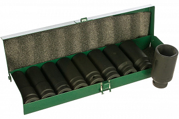 Комплект длинных ударных головок (17-30 мм; 1/2"; 9 шт.) Hans 84611M