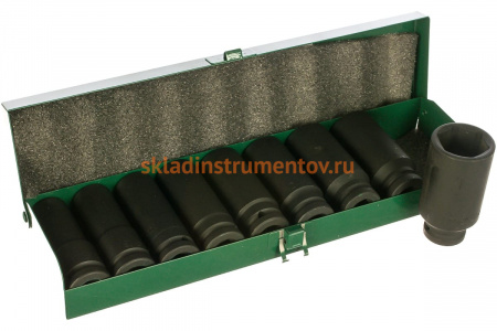 Комплект длинных ударных головок (17-30 мм; 1/2"; 9 шт.) Hans 84611M