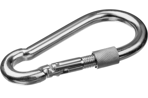 Карабин с предохранительной гайкой ЗУБР DIN 5299D, 12 мм, 1 шт 304556-12 Карабин с предохранительной гайкой ЗУБР DIN 5299D, 12 мм, 1 шт 304556-12