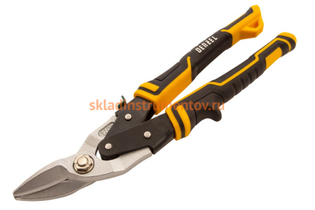 Ножницы по металлу Denzel 270мм, прямой и правый рез, сталь-СrMo, трехкомп.рук-ки 78371