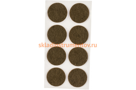 Самоклеящиеся накладки на мебельные ножки Stayer COMFORT фетровые, коричневые, круглые - диаметр 25 мм, 8 шт 40910-25