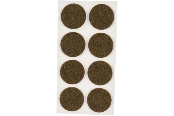 Самоклеящиеся накладки на мебельные ножки Stayer COMFORT фетровые, коричневые, круглые - диаметр 25 мм, 8 шт 40910-25