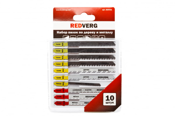 Набор пилок для лобзика универсальный, 10 шт. REDVERG 6623572