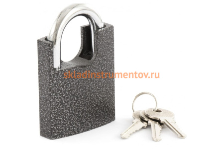 Навесной замок СИБРТЕХ защищенная дужка 60 мм 91638