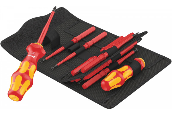 Набор ручка держатель со сменными отвертками WERA Kraftform Kompakt Turbo i 1 VDE WE-057484