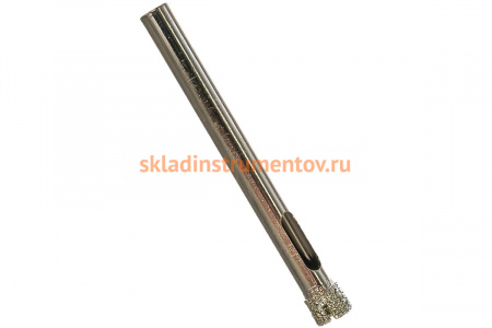 Сверло алмазное по керамической плитке и стеклу (6 мм, цилиндрический хвостовик) SPARTA 728065
