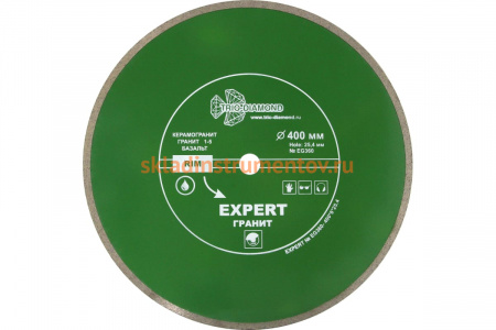 Диск алмазный отрезной сплошной Эксперт Гранит Hot press (400х25.4 мм) TRIO-DIAMOND EG360