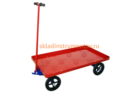 Тележка RUSKLAD ТПО 2 (600x900x50) платформенная, с поворотной осью, с пневматическими колёсами