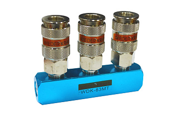 Разветвитель пневматический (1/4"; рапид EURO) WIEDERKRAFT WDK-83MT