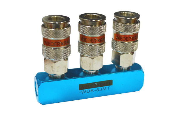 Разветвитель пневматический (1/4"; рапид EURO) WIEDERKRAFT WDK-83MT