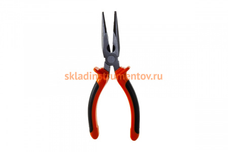 Длинногубцы SPARTA Comfort,180 мм, прямые шлифованные, двухкомпонентные рукоятки 17167