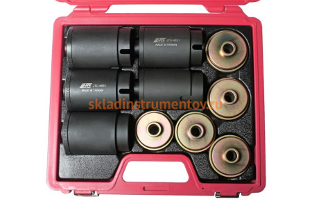 Набор съемников сайлентблоков под гидравлический привод JTC 4831 Набор съемников сайлентблоков под гидравлический привод JTC 4831