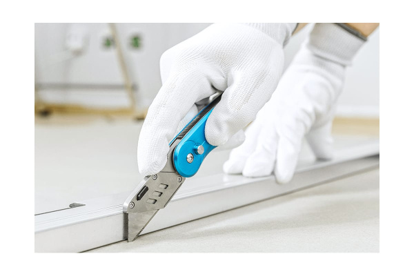 Нож с трапециевидным лезвием HOEGERT TECHNIK складной, алюминиевый корпус SKS HT4C623