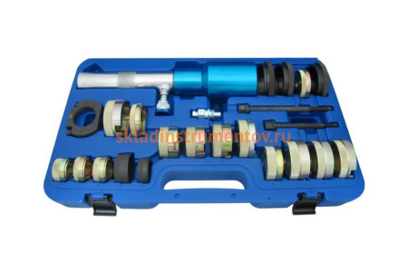 Набор оправок для монтажа и демонтажа сайлентблоков MB, гидравлический, кейс, 24шт МАСТАК 110-22024C