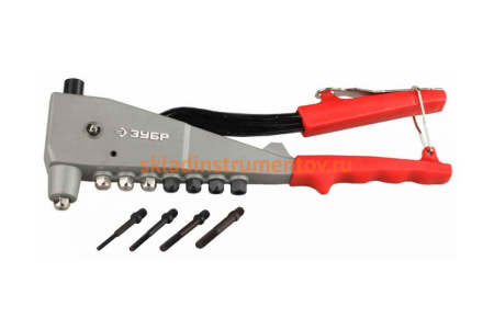 Литой усиленный заклепочник ЗУБР ЭКСПЕРТ для вытяжных и резьбовых заклепок 31196