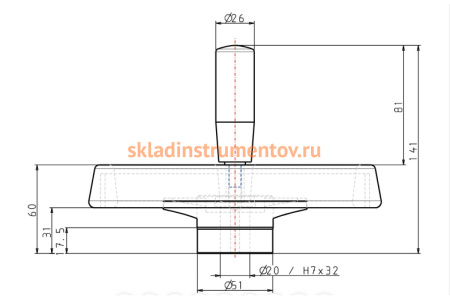 Маховик KIPP K0725.5200X20