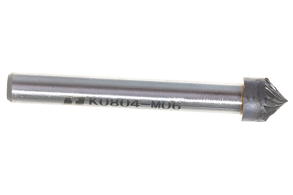 Борфреза твердосплавная зенкер 90 град. с двойной насечкой (8х4 мм; хвостовик 6 мм) ПНЕВМО-ТРЕЙД K0804-M06