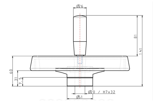 Маховик KIPP K0725.5200X20