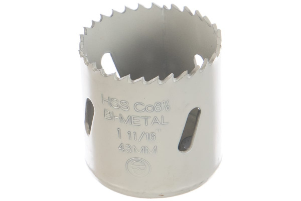 Коронка биметаллическая HSS Co 8% (43 мм) RUKO 126043