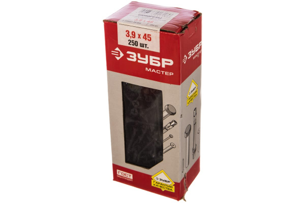 Саморезы для крепления гипсоволоконных плит 250 шт. (3,9х45 мм; PH2; ТФ1) ЗУБР 4-300051-39-045