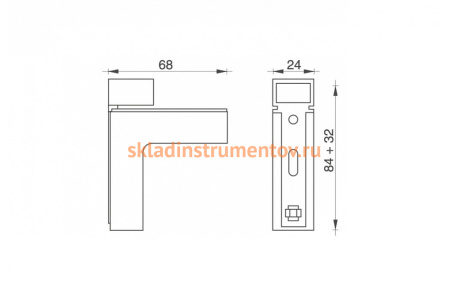 Декоративный полкодержатель JET 303 хром PH303Z.084CP99