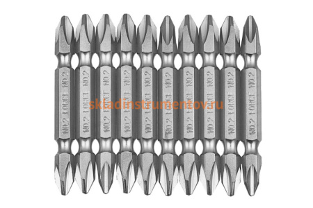 Набор бит РН2, двусторонние 10 шт. FORCE 2101L