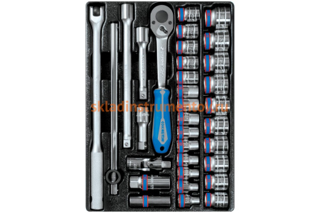 Ложемент для набора торцевых головок 9-4333MR03, PVC KING TONY 84711020B