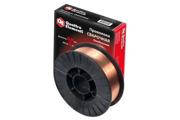 Проволока сварочная омедненная (5 кг; 0.8 мм) QUATTRO ELEMENTI 770-353