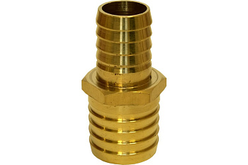 Адаптер соединитель шлангов ёлочка (25 - 19 мм; латунь) QUATTRO ELEMENTI 771-923