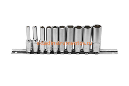 Набор головок глубоких 6-гранных, 1/4", 10 шт. AIST 202110 00-00007750