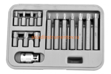 Набор бит Эксперт (15 пр; TORX) в пластиковом боксе Зубр 2651-H15_z01