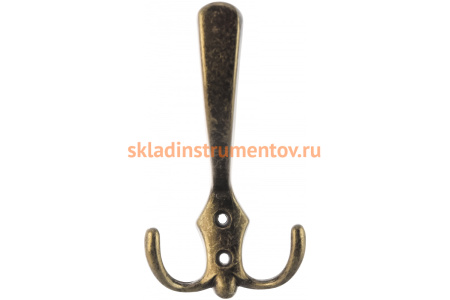 Мебельный крючок JET 585 трехрожковый, ант. серебро CQ585Z.003SA99