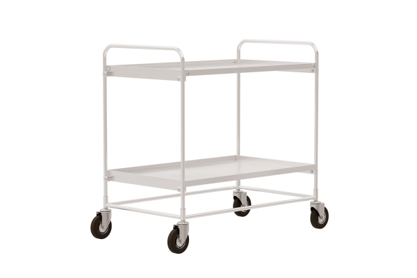 Сервисная двух ярусная тележка из нержавеющей стали RUSKLAD СТ НЖ 3 (600х1000) d125мм болтовые Сервисная двух ярусная тележка из нержавеющей стали RUSKLAD СТ НЖ 3 (600х1000) d125мм болтовые