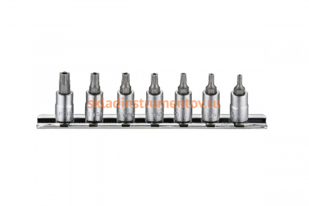 Набор головок TS10-TS40 1/4", на планке, 7 шт. FORCE 20711
