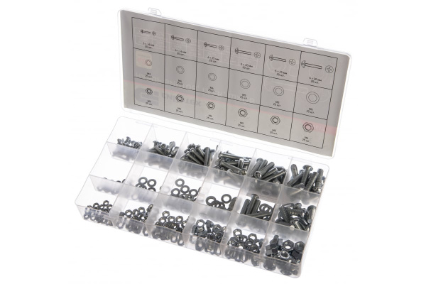 Набор винтов, гаек, шайб СИБРТЕХ 420 предметов 47617